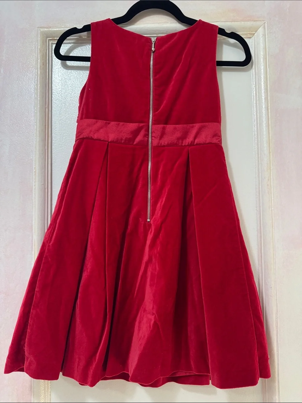 American Girl Red Sleeveless Party Dress with Rhinestone Accents